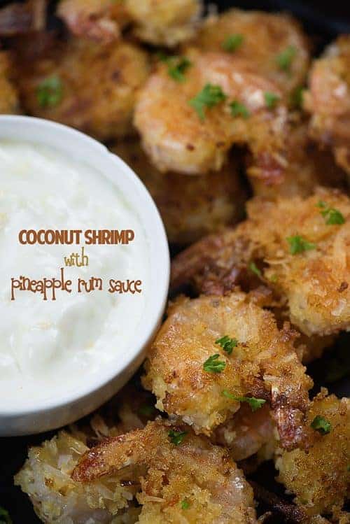 Baked Coconut Shrimp with Pineapple Rum Dipping Sauce — Buns In My Oven