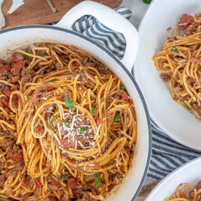 One Pot Spaghetti Recipe | Buns In My Oven