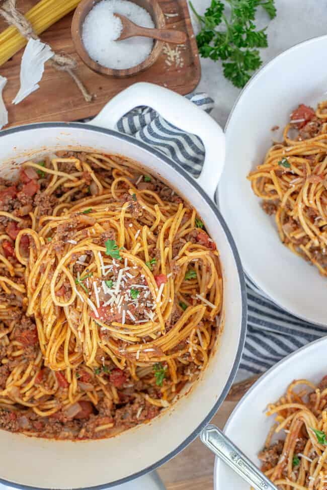 One Pot Spaghetti Recipe | Buns In My Oven