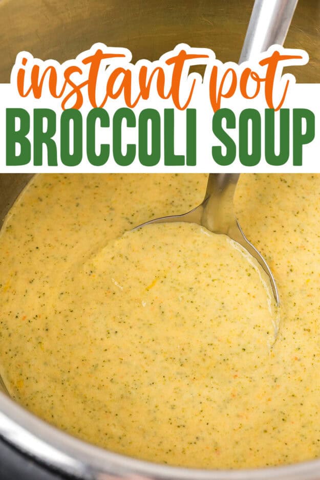 Broccoli cheese soup in instant pot.