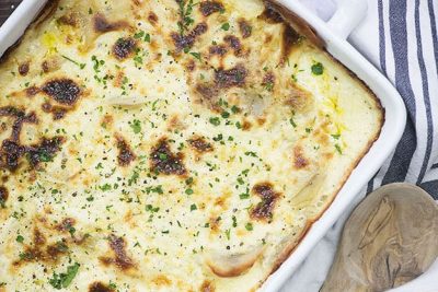 Scalloped Potatoes Recipe with White Cheddar Cheese