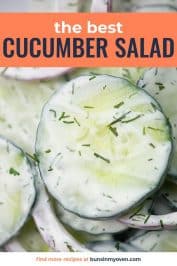 Creamy Cucumber Salad Recipe - Buns In My Oven