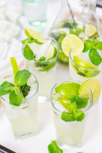 Fresh Mint Mojito Pitcher Recipe | Buns In My Oven