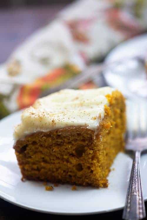 Pumpkin Cake with Cream Cheese Frosting — Buns In My Oven