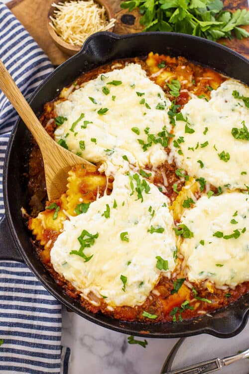 Easy Skillet Lasagna Recipe | Buns In My Oven