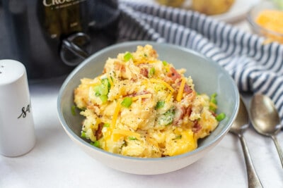 Crockpot Loaded Mashed Potatoes | Buns In My Oven