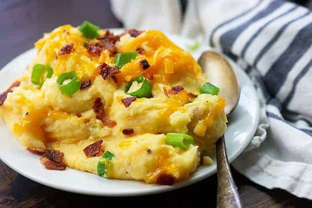 Crockpot Loaded Mashed Potatoes — Buns In My Oven