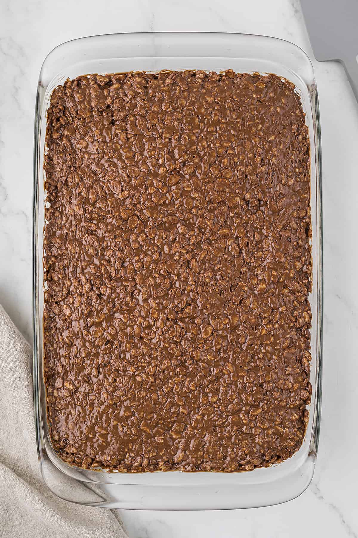 Breakup brownies in glass 9x13 diish.