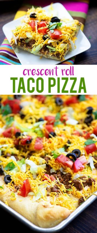Taco Crescent Roll Pizza — Buns In My Oven