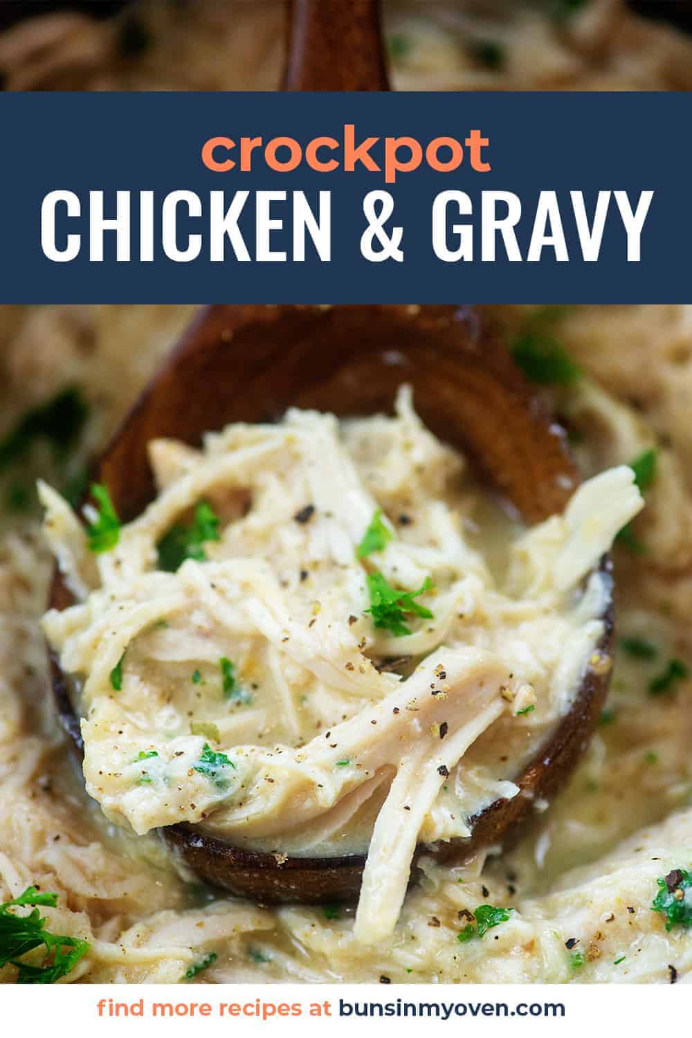 Crockpot Chicken & Gravy Recipe | Buns In My Oven