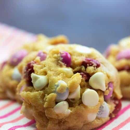 Colorful Valentines Day Cookies with M&M's | Buns In My Oven