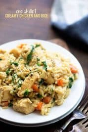 One Pot Creamy Chicken and Rice Recipe | Buns In My Oven