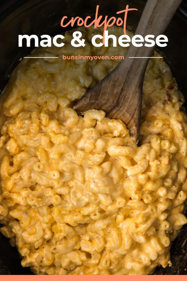 Mac and cheese in crockpot.