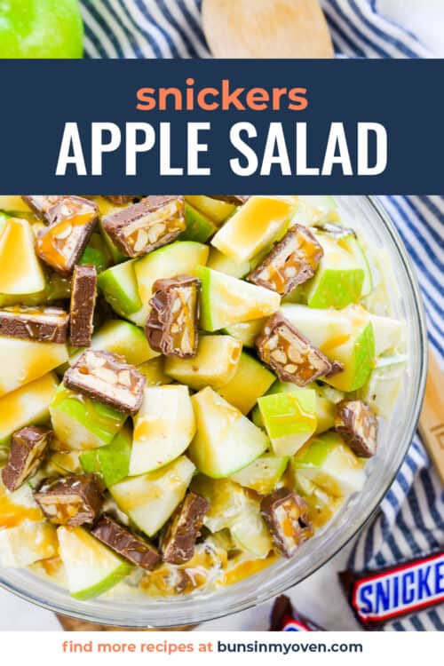 The BEST Snickers Apple Salad Recipe | Buns In My Oven