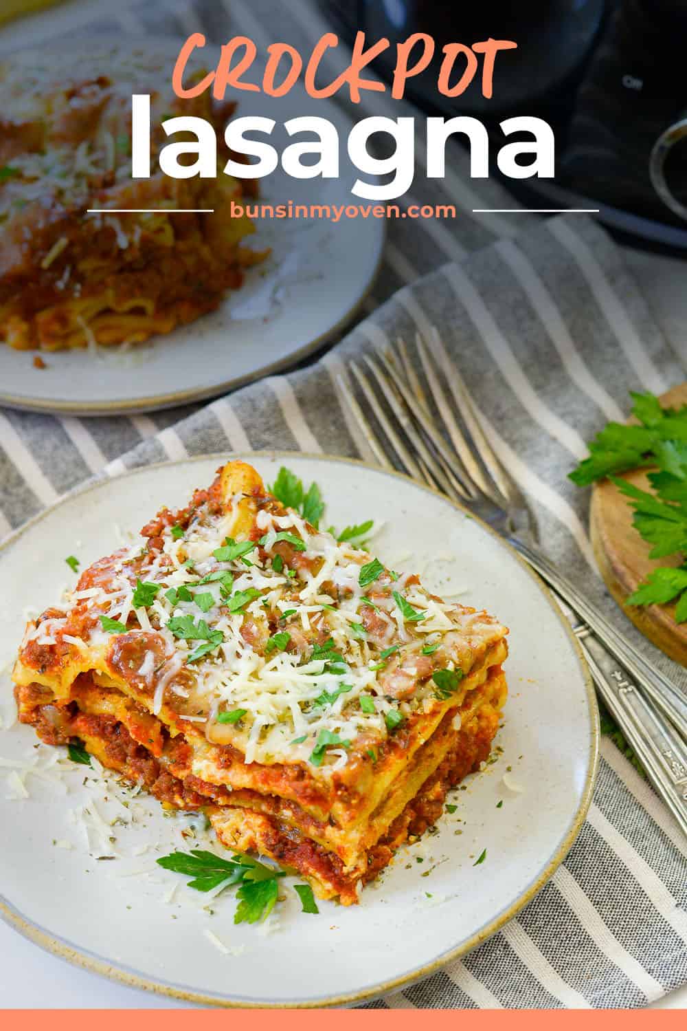 Easy Crockpot Lasagna Recipe | Buns In My Oven