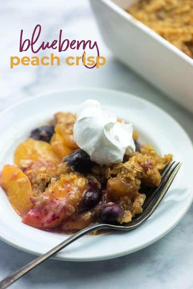 The BEST Favorite Peach Blueberry Crisp — Buns In My Oven