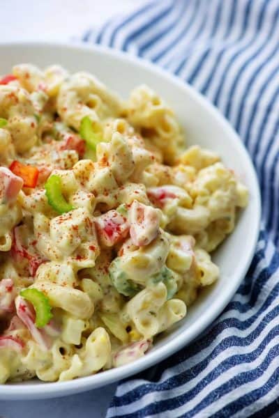 Amish Macaroni Salad - Sweet, Creamy, and Crunchy! | Buns In My Oven