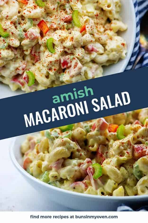 Amish Macaroni Salad - Sweet, Creamy, and Crunchy! | Buns In My Oven