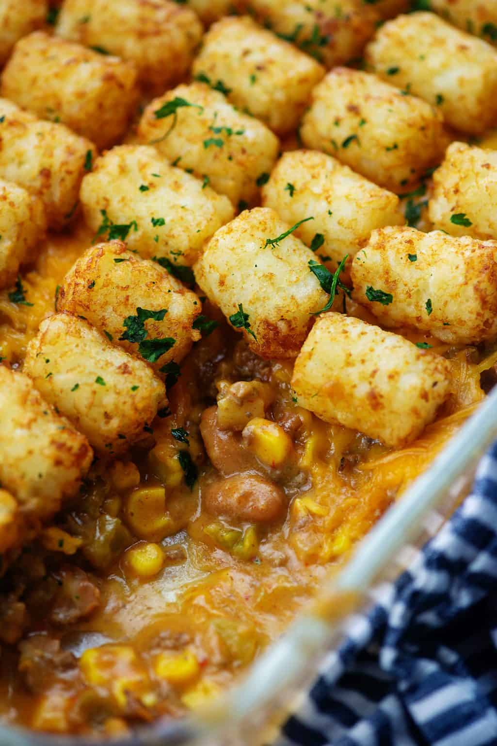 Cheesy Taco Tater Tot Casserole Recipe | Buns In My Oven