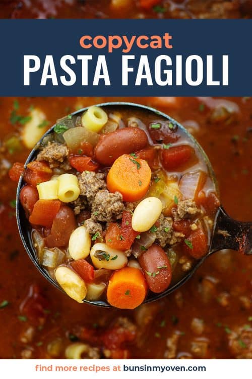 Copycat Olive Garden Pasta Fagioli Soup — Buns In My Oven