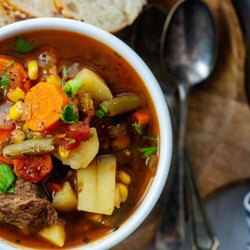 Easy Instant Pot Vegetable Beef Soup — Buns In My Oven