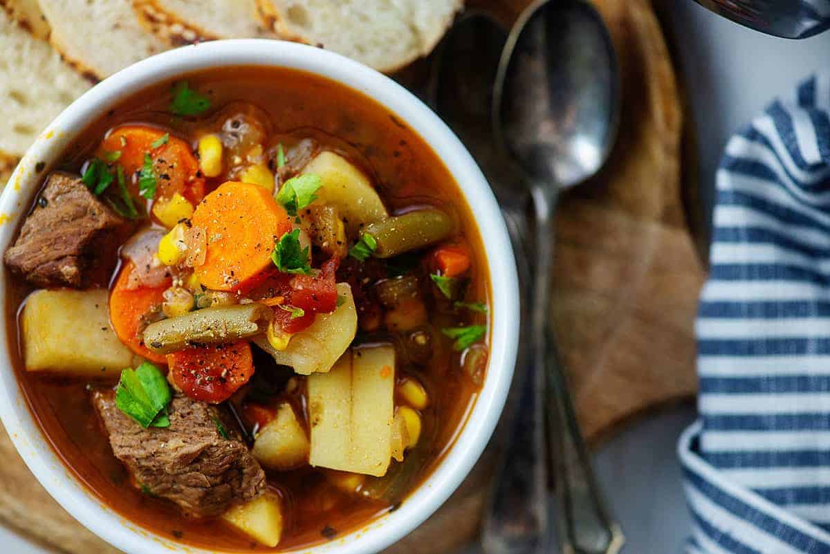 Easy Instant Pot Vegetable Beef Soup — Buns In My Oven