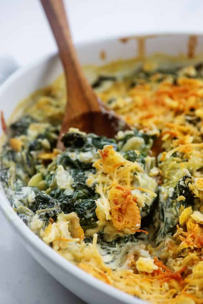 Favorite Creamed Spinach Casserole Recipe | Buns In My oven