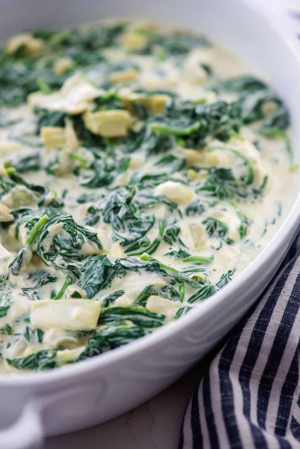 Favorite Creamed Spinach Casserole Recipe | Buns In My oven