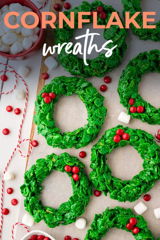 Christmas wreath cookies.