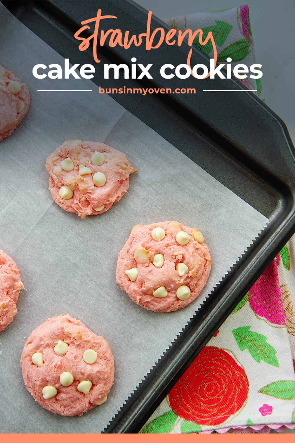 Strawberry Cake Mix Cookies — Buns In My Oven