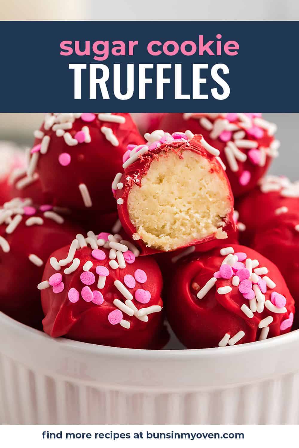 Valentine's Sugar Cookie Truffles | Buns In My Oven