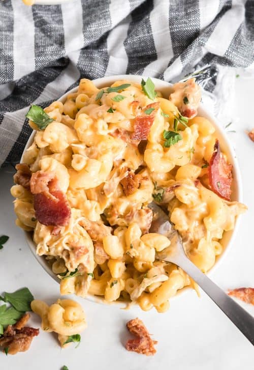 Instant Pot Chicken Bacon Mac & Cheese | Buns In My Oven