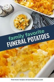 Easy & Cheesy Funeral Potatoes | Buns In My Oven