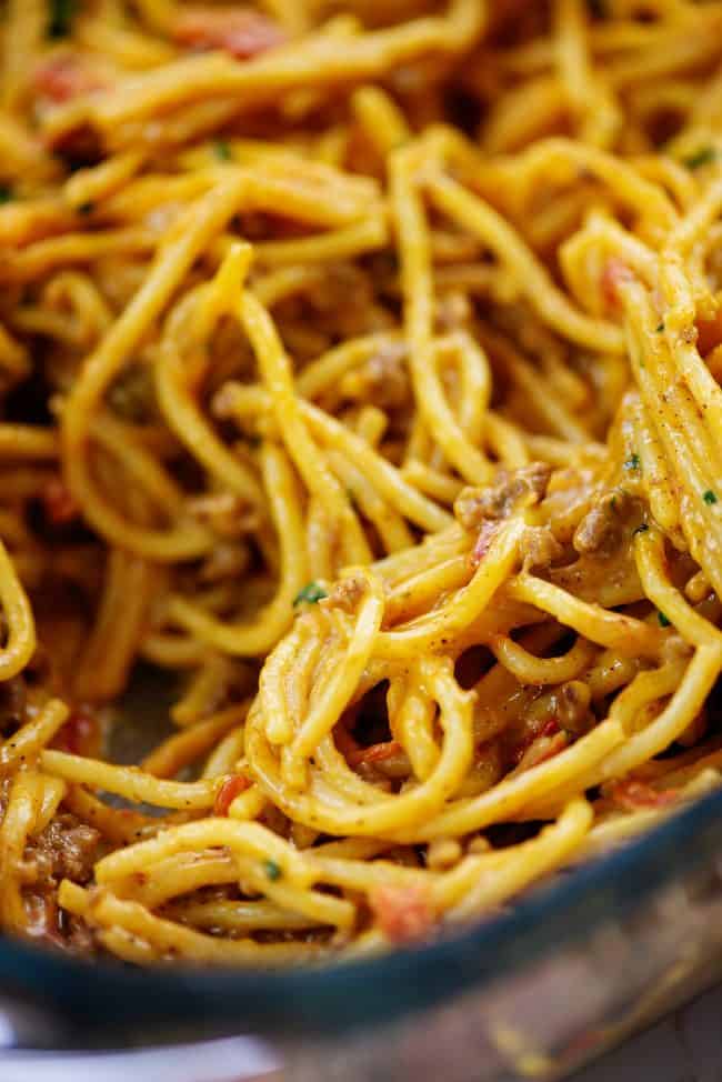 Cheesy Taco Spaghetti Recipe 