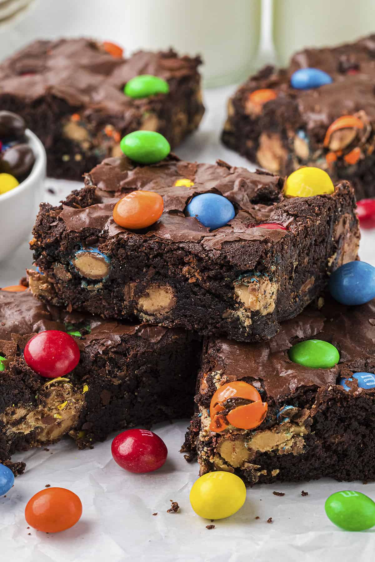 Brownies with m&ms.