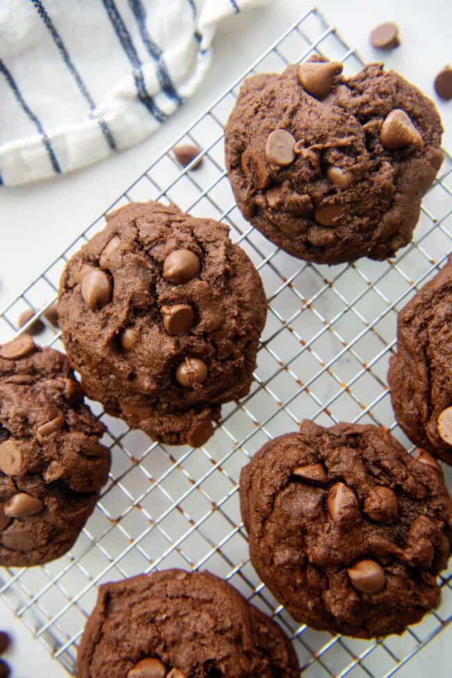 Double Chocolate Chip Cookies | Buns In My Oven