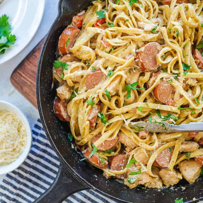 Cajun Chicken & Sausage Pasta | Buns In My Oven