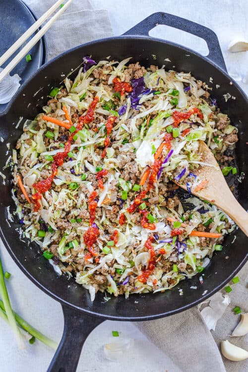 Sausage Egg Roll In A Bowl Recipe {Crack Slaw} | Buns In My Oven