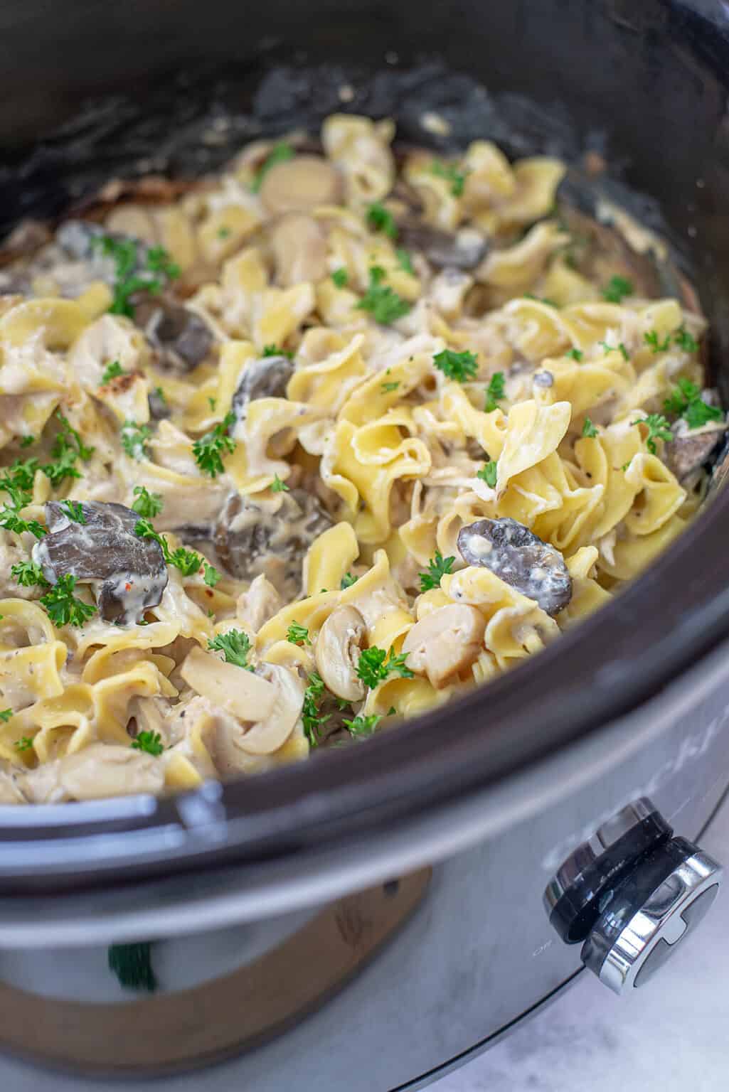 Crockpot Chicken Stroganoff Recipe | Buns In My Oven