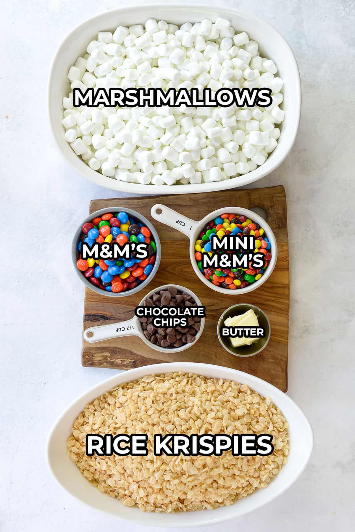 Peanut M&M Snickers Krispie Squares Separator - Gills Bakes and Cakes