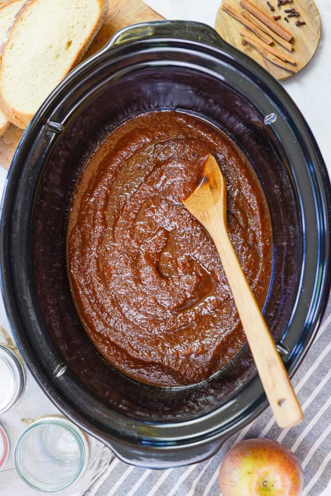 Homemade Crockpot Apple Butter Recipe | Buns In My Oven