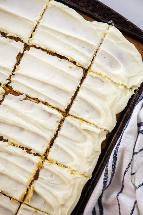 Pumpkin Bars with Cream Cheese Frosting | Buns In My Oven