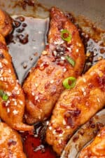 Asian Inspired Honey Garlic Chicken Tenders | Buns In My Oven