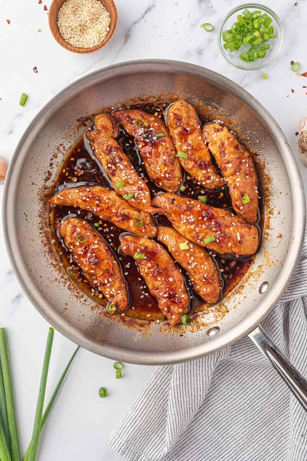 Asian Inspired Honey Garlic Chicken Tenders Buns In My Oven