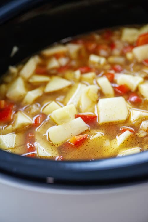 Crockpot Cajun Potato Soup with Sausage | Buns In My Oven