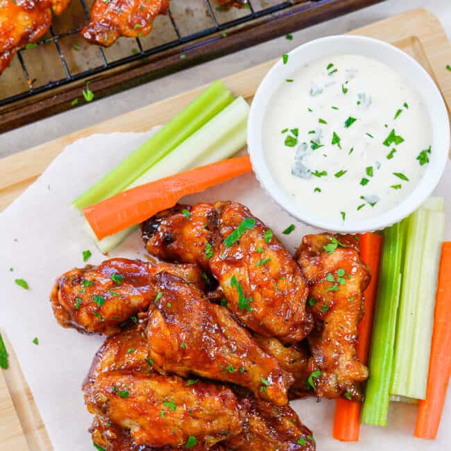 Crispy Honey Mustard Wings | Buns In My Oven