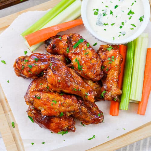 Honey BBQ Chicken Wings Recipe | Buns In My Oven