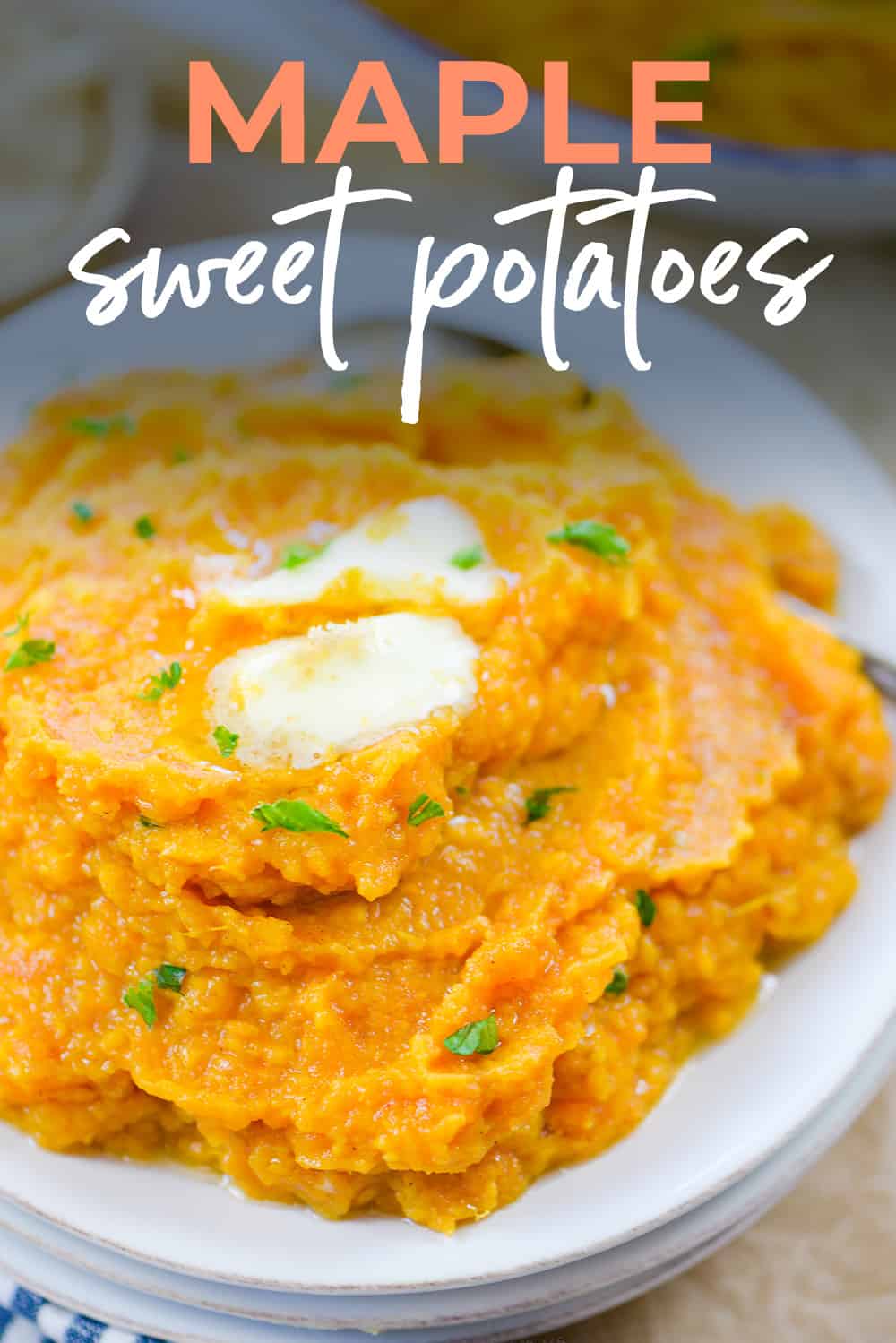 Maple Mashed Sweet Potatoes | Buns In My Oven