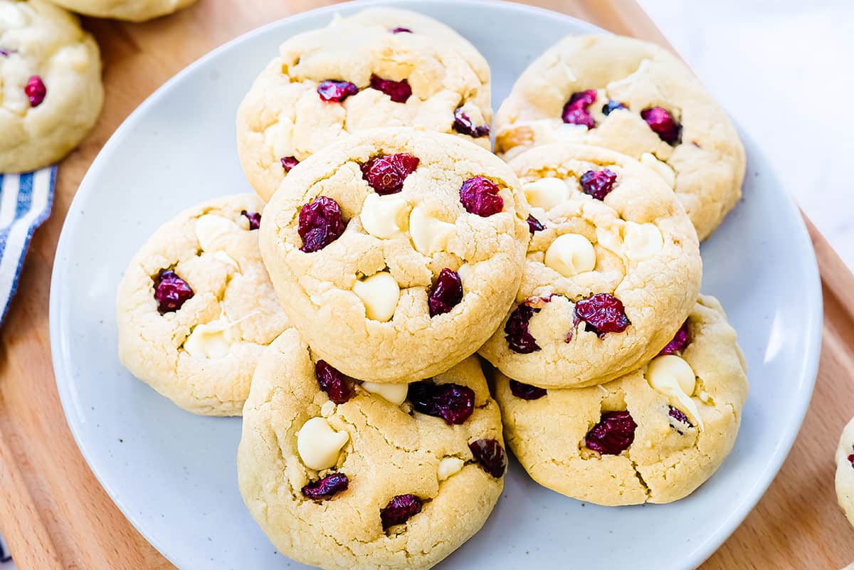 White Chocolate Chip Cranberry Sugar Cookies - Whiskful Cooking