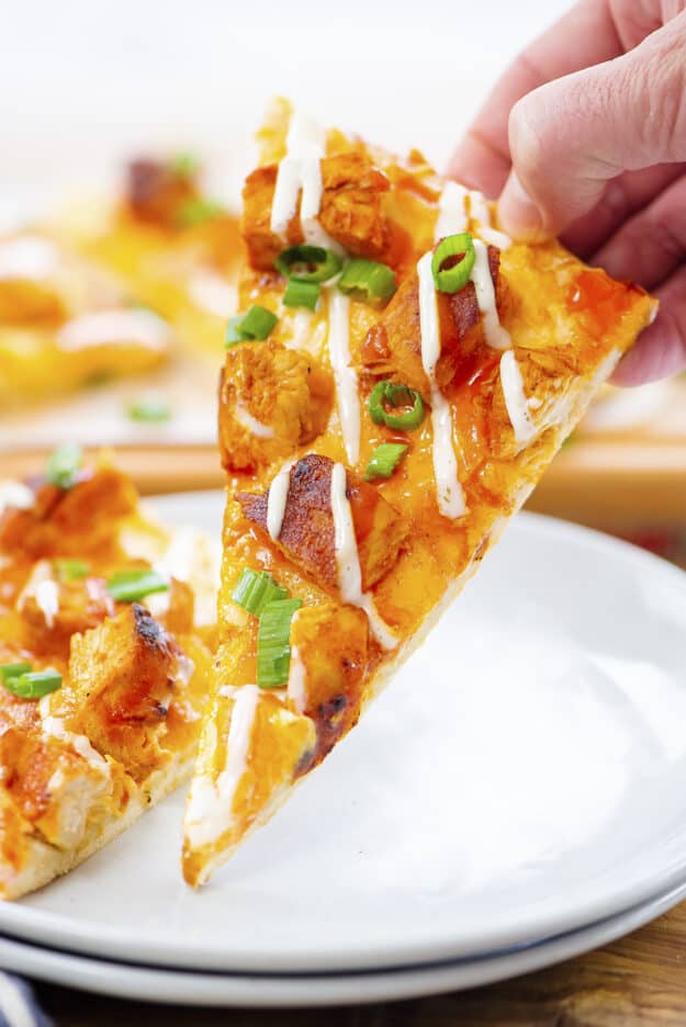 Buffalo Chicken Flatbread | Buns In My Oven